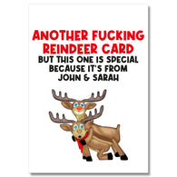 Personalised Another Fucking Reindeer Card
